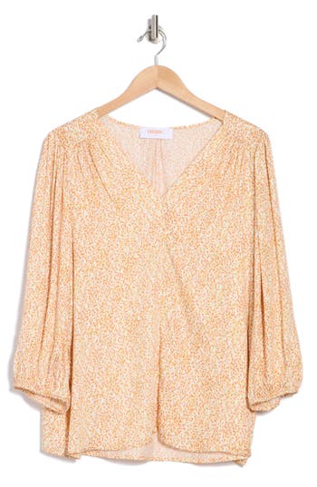 RENEE C RENEE C DOT PRINT BALLOON SLEEVE TOP 