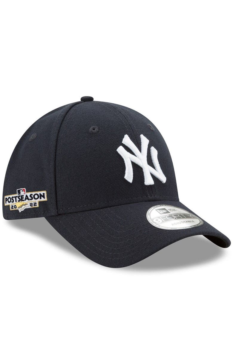New Era Men's New Era Navy New York Yankees 2022 Postseason  Side Patch 9FORTY Adjustable Hat, Main, color, 