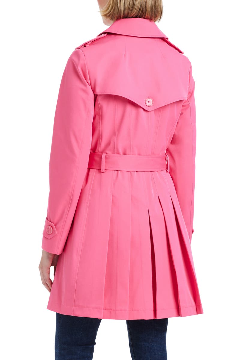 Kate Spade New York short trench coat, Alternate, color, Watermelon Pink