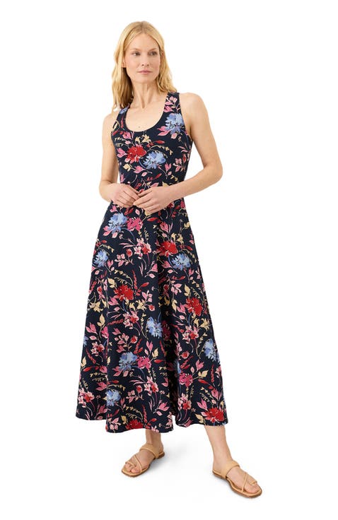 Fit & Flare Open Back Maxi Dress Made With Organic Cotton