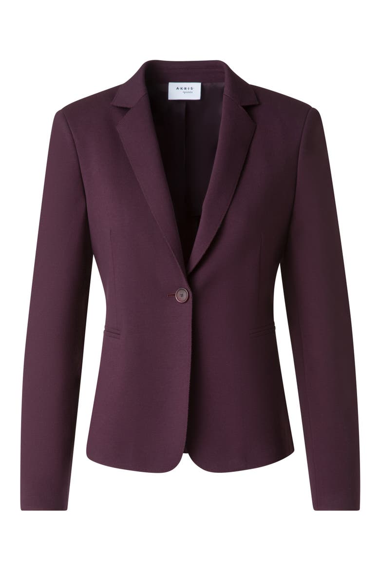 Signature Jersey Blazer, Alternate, color, BLACKBERRY
