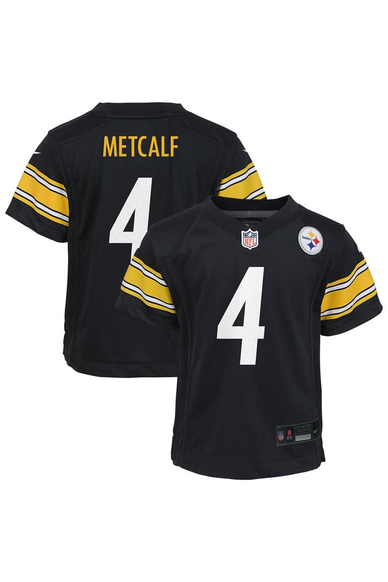 Preschool Nike D.K. Metcalf Black Pittsburgh Steelers Team Game Jersey, Main, color, Black