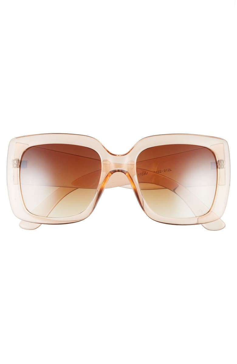 BP. 50mm Translucent Square Sunglasses, Alternate, color, 