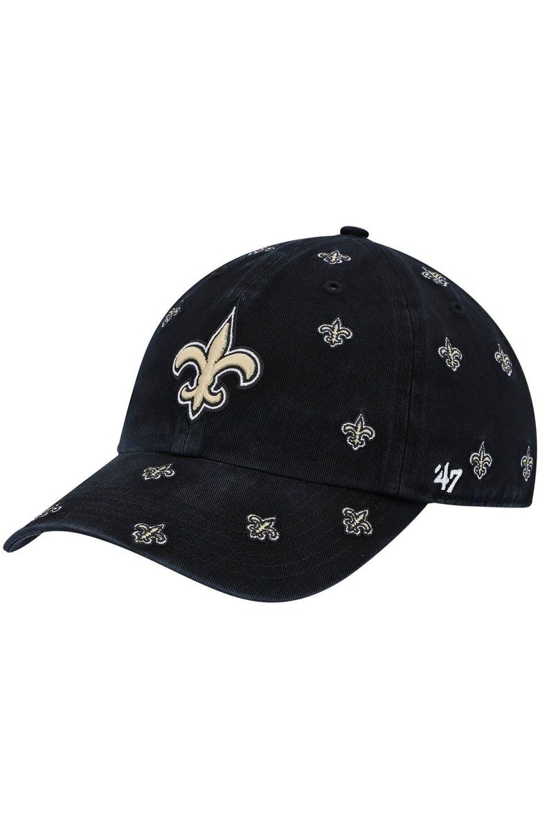 '47 Women's '47 Black New Orleans Saints Confetti Clean Up Adjustable Hat, Main, color, 