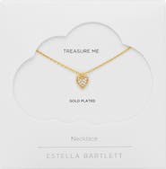 Estella Bartlett Pavé Mini Heart Pendant Necklace