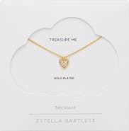 Estella Bartlett Pavé Mini Heart Pendant Necklace