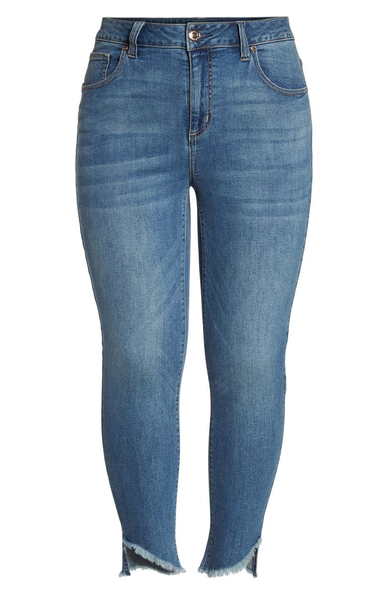 Seven7 Coil Step Hem Skinny Jeans, Alternate, color, 