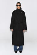 COS Belted Wool-Blend Mock-Neck Coat