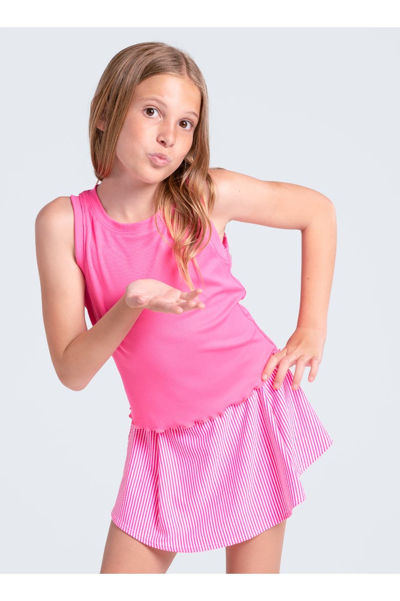 Girls Flutterline Tank, Main, color, Taffy