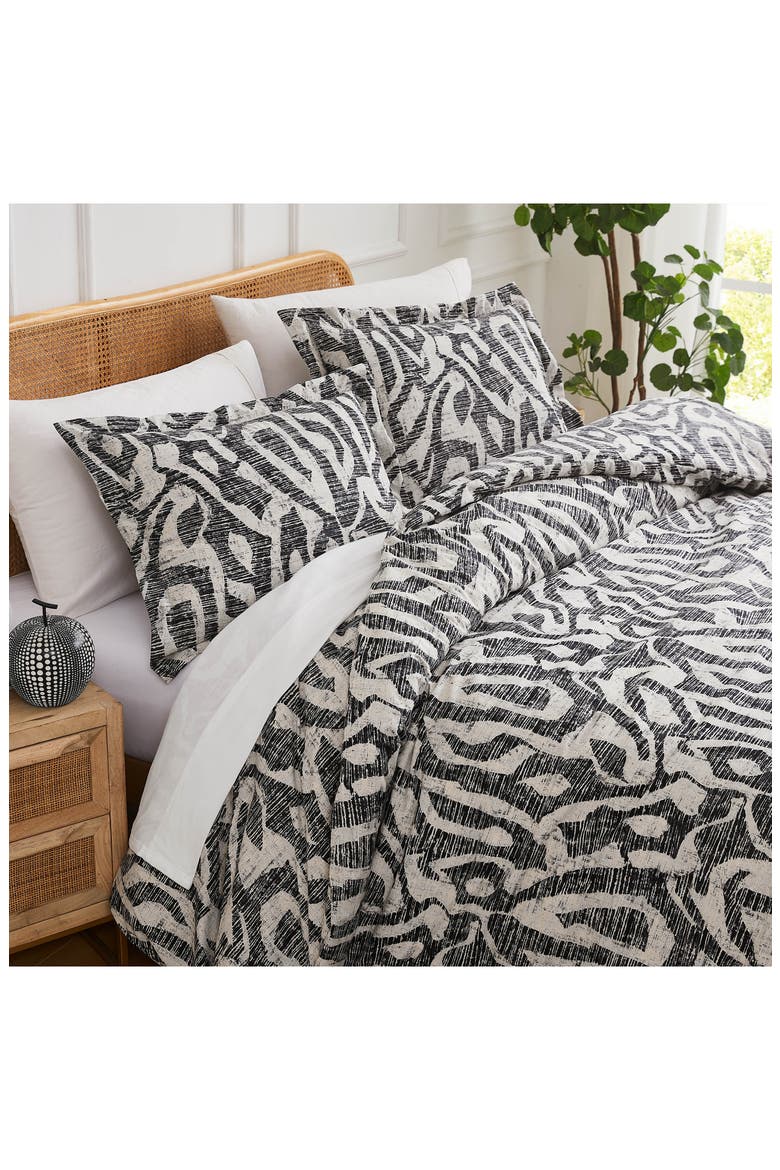 Khari Reversible Duvet & Sham Set, Alternate, color, CHARCOAL