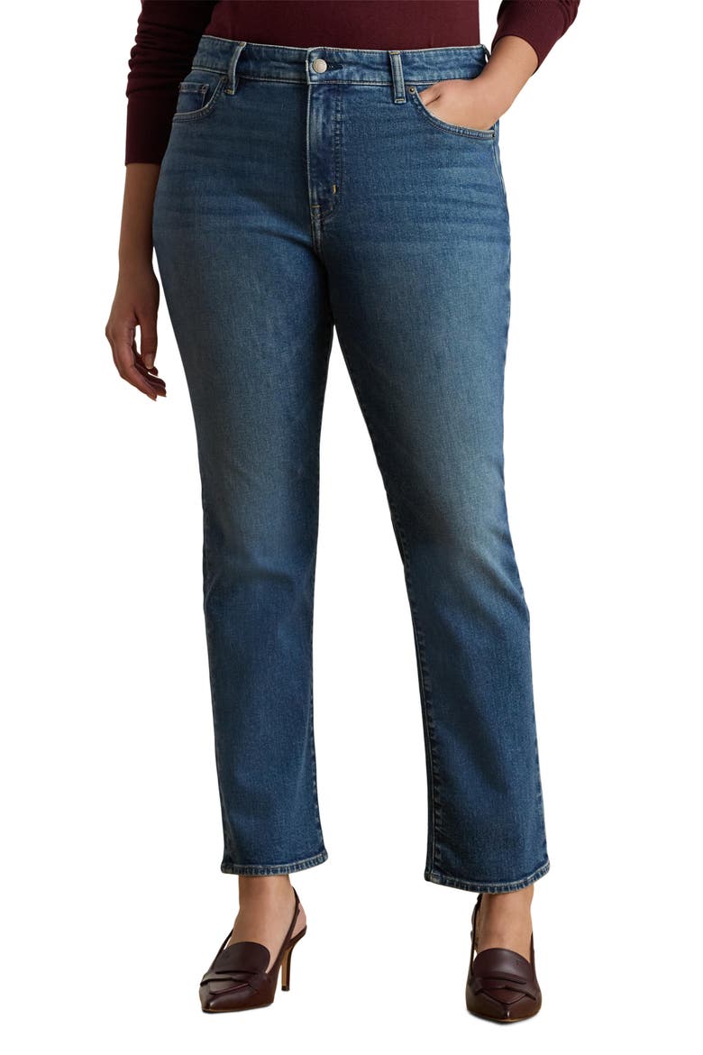 Straight Leg Ankle Jeans, Main, color, HARVEST WASH