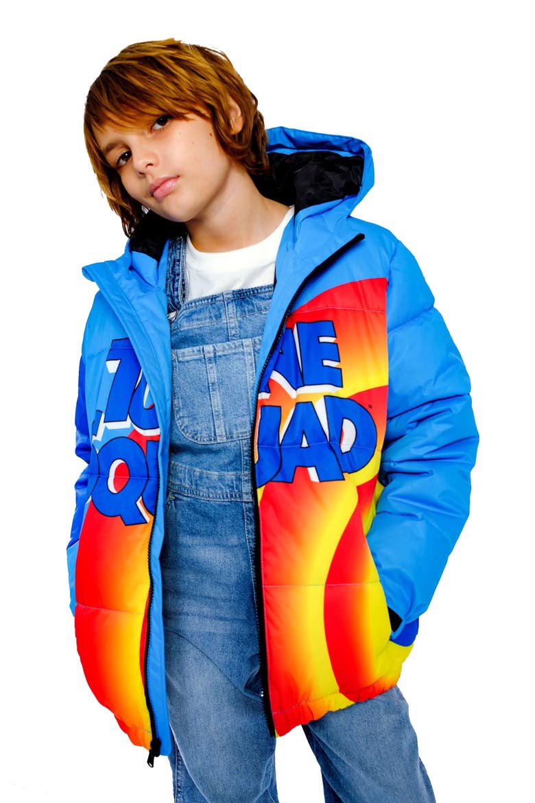 Boy's Tune Squad Puffer Jacket, Alternate, color, Blue