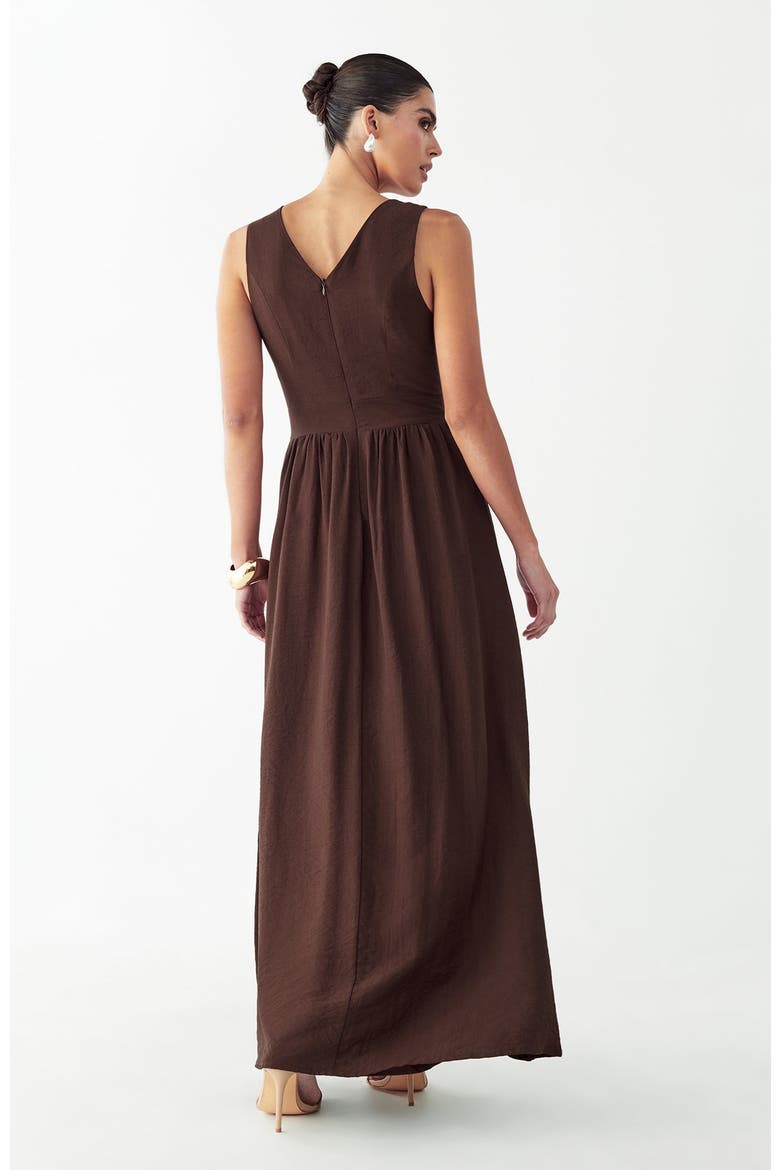 Amber Maxi Dress, Alternate, color, Chocolate