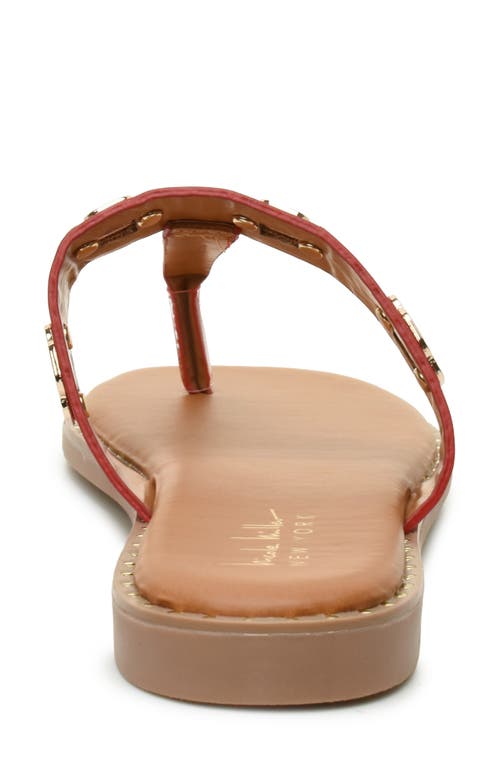 Nicole Miller Bling Thong Sandal In Red