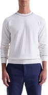 Bugatchi Tipped Cotton Blend Crewneck Sweater