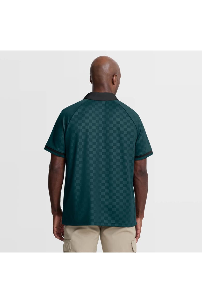 Men's Fanatics Midnight Green/Black Philadelphia Eagles Homerun Raglan V-Neck Polo, Alternate, color, Green