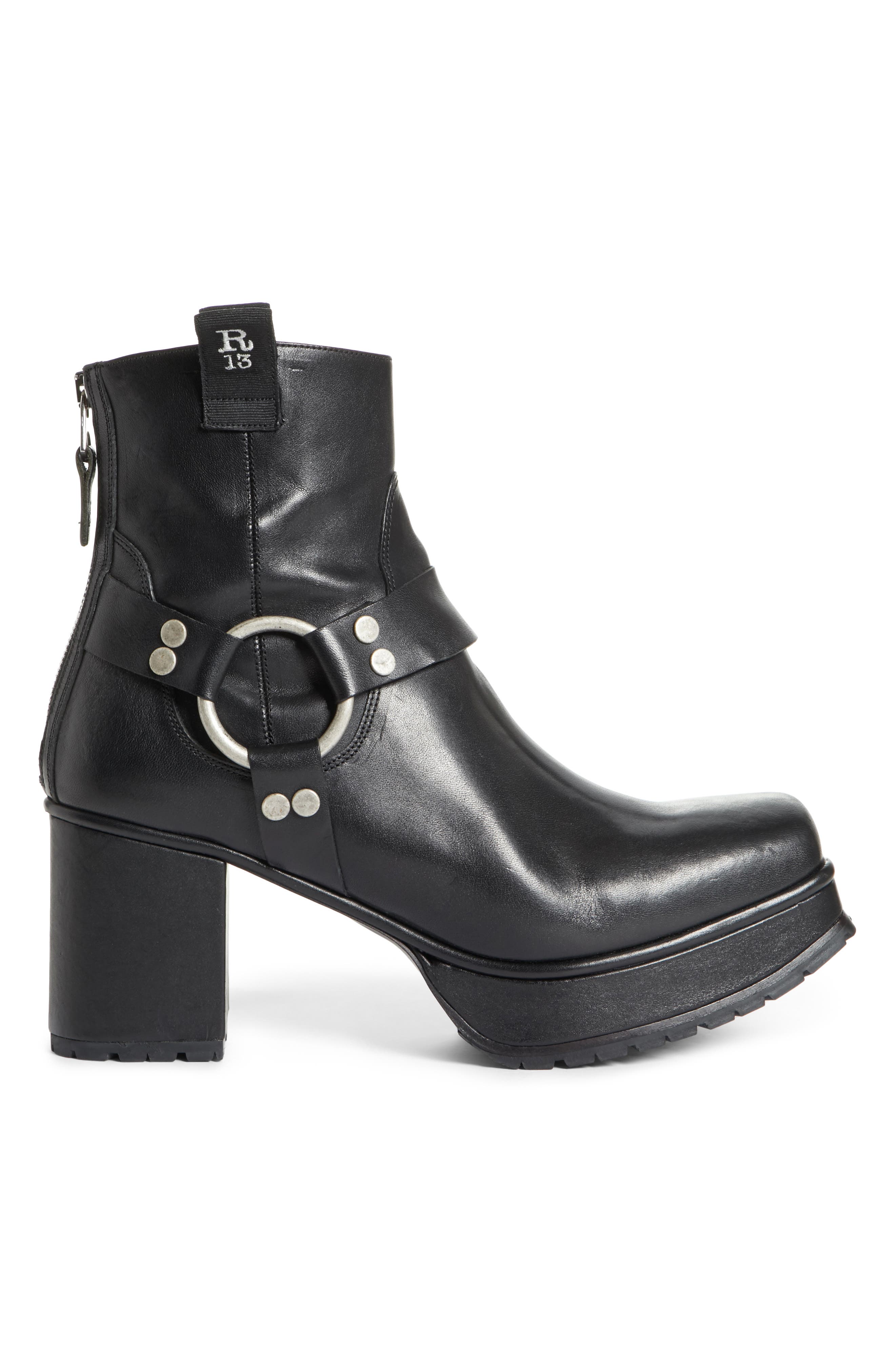 R13 Ankle Harness Platform Boot, Alternate, color, 