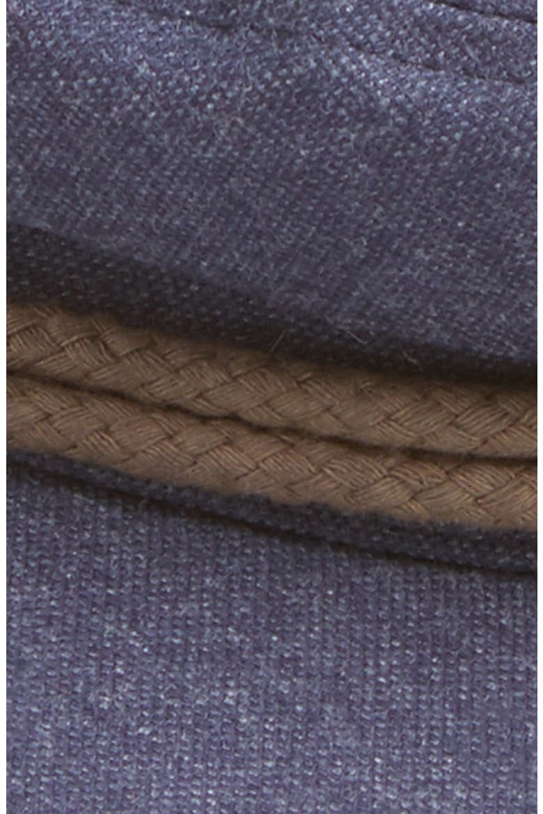 'Fiddler' Newsboy Cap, Alternate, color, NAVY/ BROWN