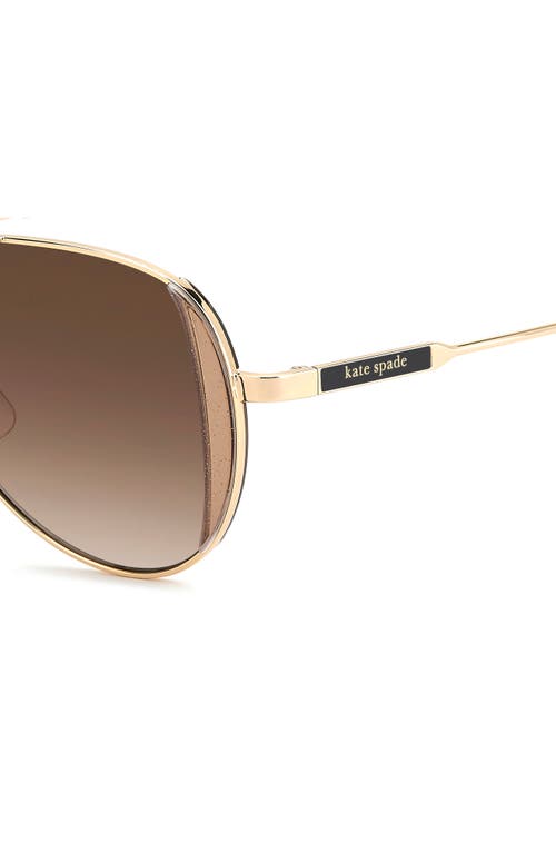 Kate Spade New York Navigator 53mm Aviator Sunglasses In Neutral