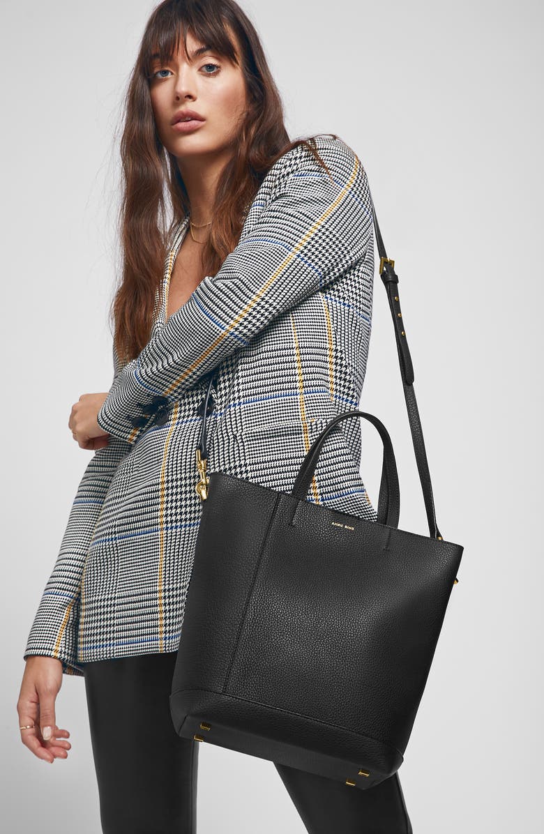 ANINE BING Lyon Water Repellent Leather Tote, Alternate, color,