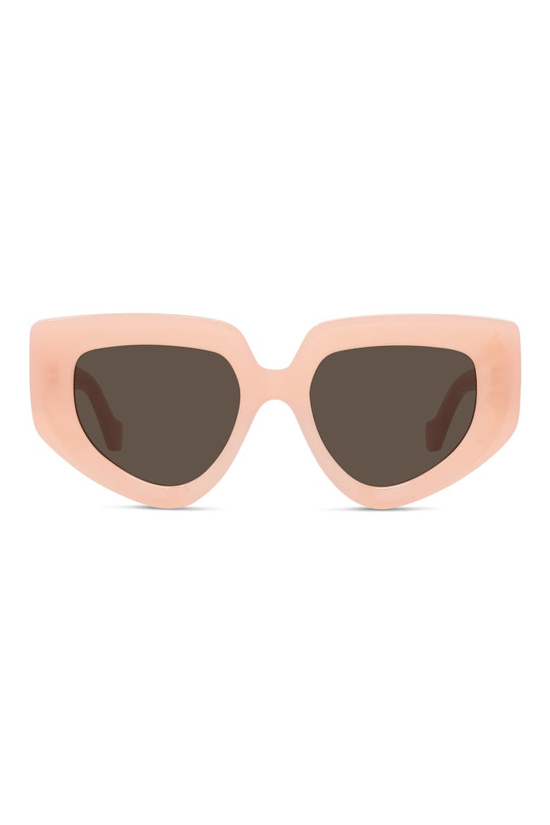 Anagram 51mm Geometric Sunglasses, Main, color, SHINY PINK / BROWN