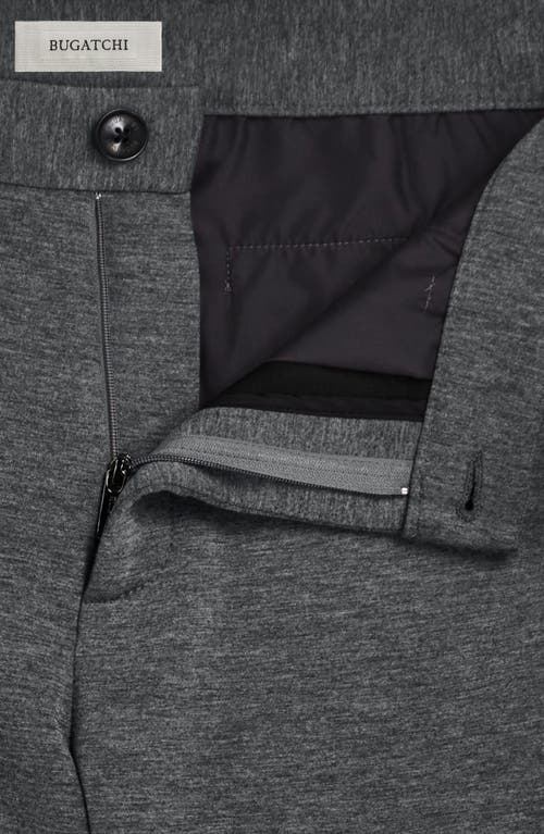 Bugatchi Slim Tailored Fit Flat Front Soft Touch Knit Dress Pants In Gray