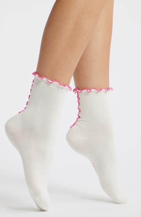 Karsyn II Lettuce Edge Quarter Socks