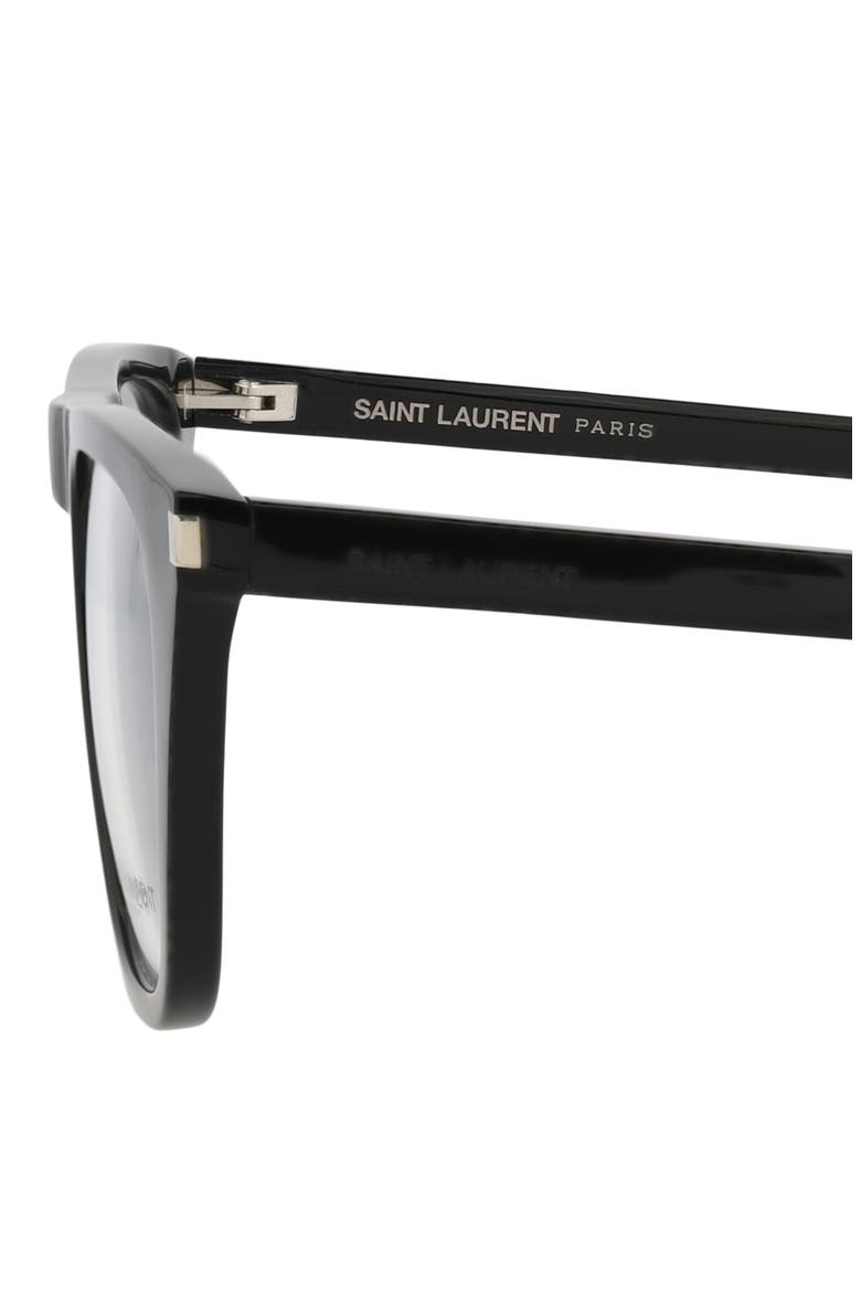 53mm Square Optical Glasses, Alternate, color, BLACK