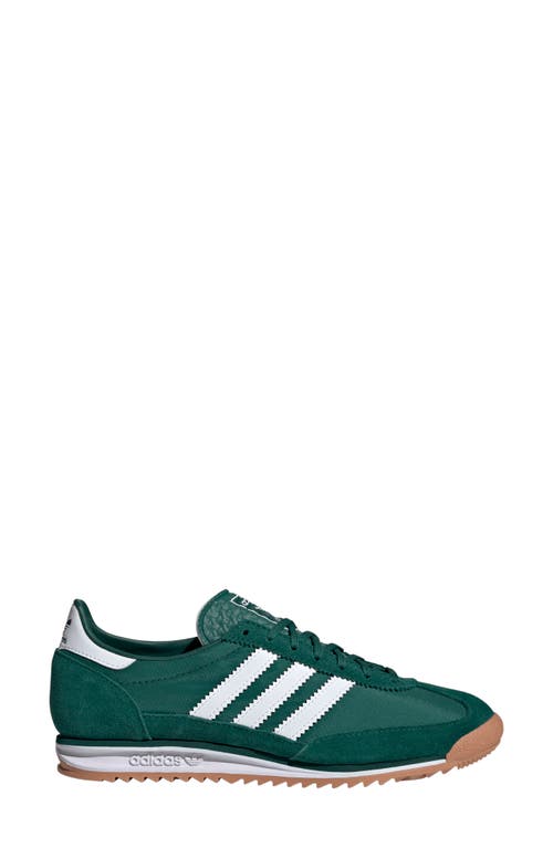 Shop Adidas Originals Adidas Sl 72 Sneaker In Green/white/off White