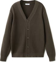 MANGO Microstructure Cotton Blend Cardigan