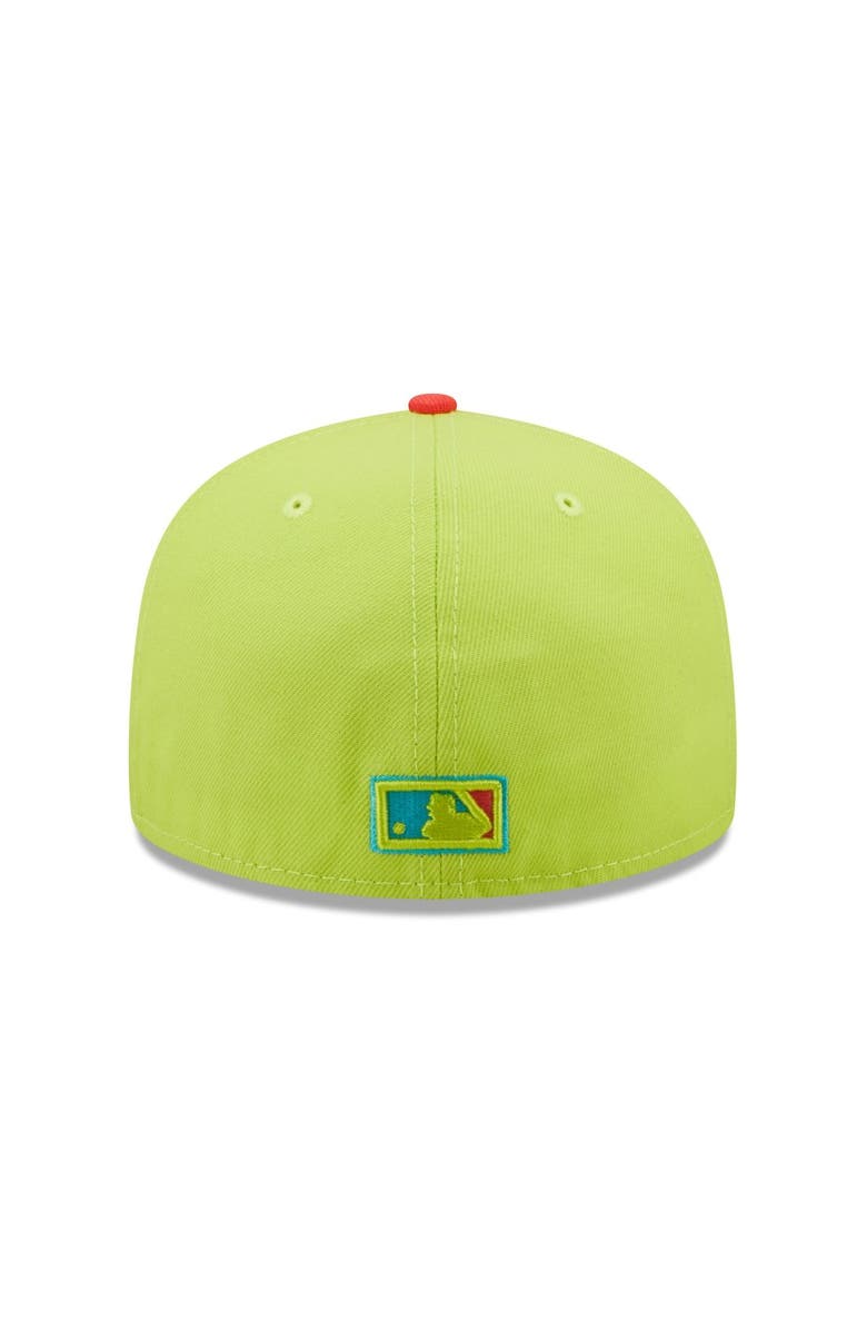 New Era Men's New Era Green/Red Boston Red Sox Cyber Highlighter 59FIFTY Fitted Hat, Alternate, color, 