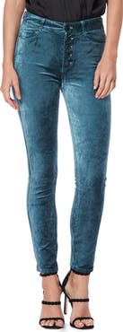 PAIGE Hoxton Velvet High Waist Skinny Pants