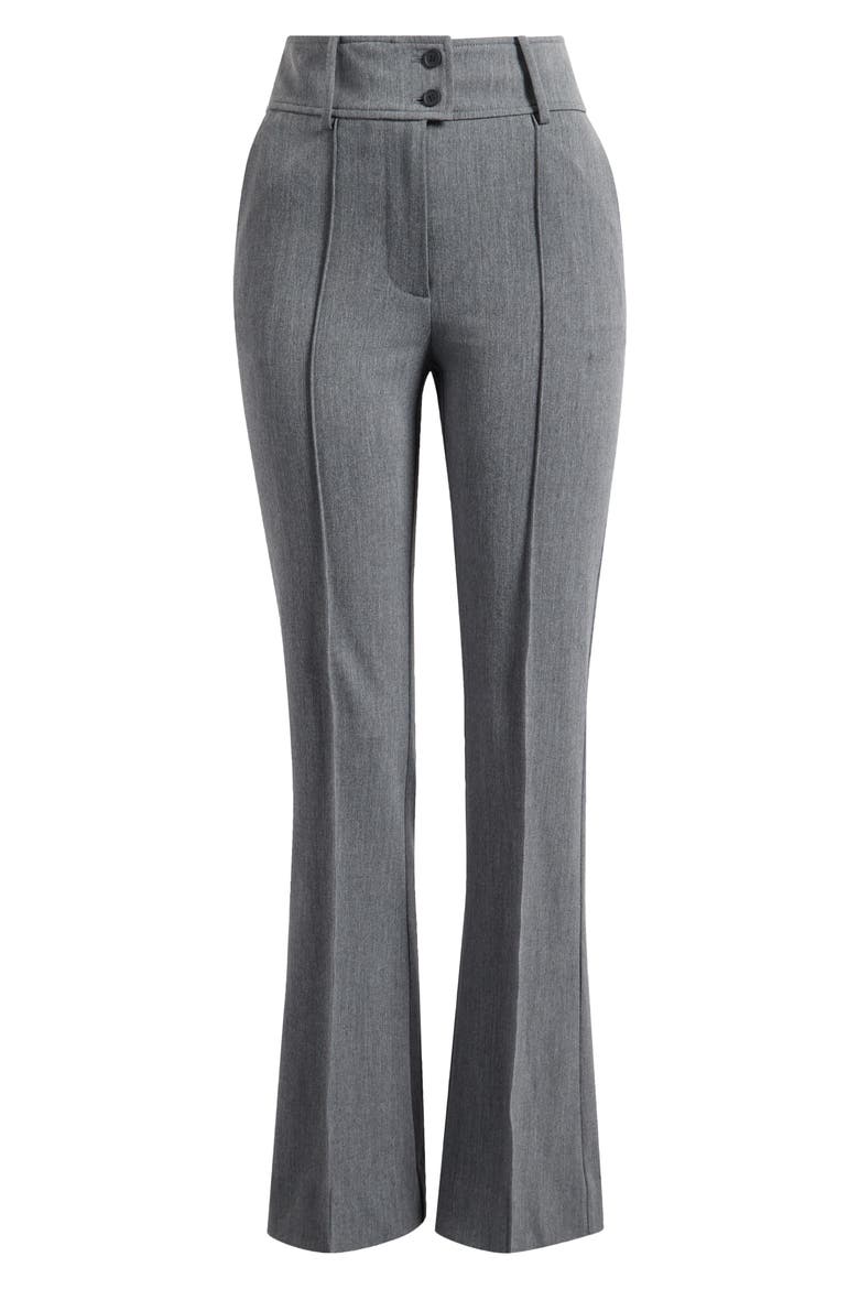 Astra Pleated Flare Leg Pants, Alternate, color, GREY