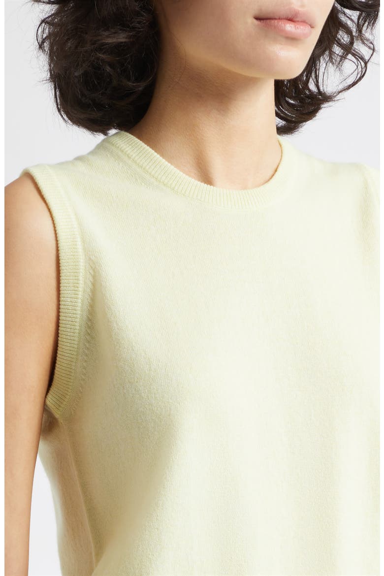 Iris Cashmere Sweater Vest, Alternate, color, CITRON