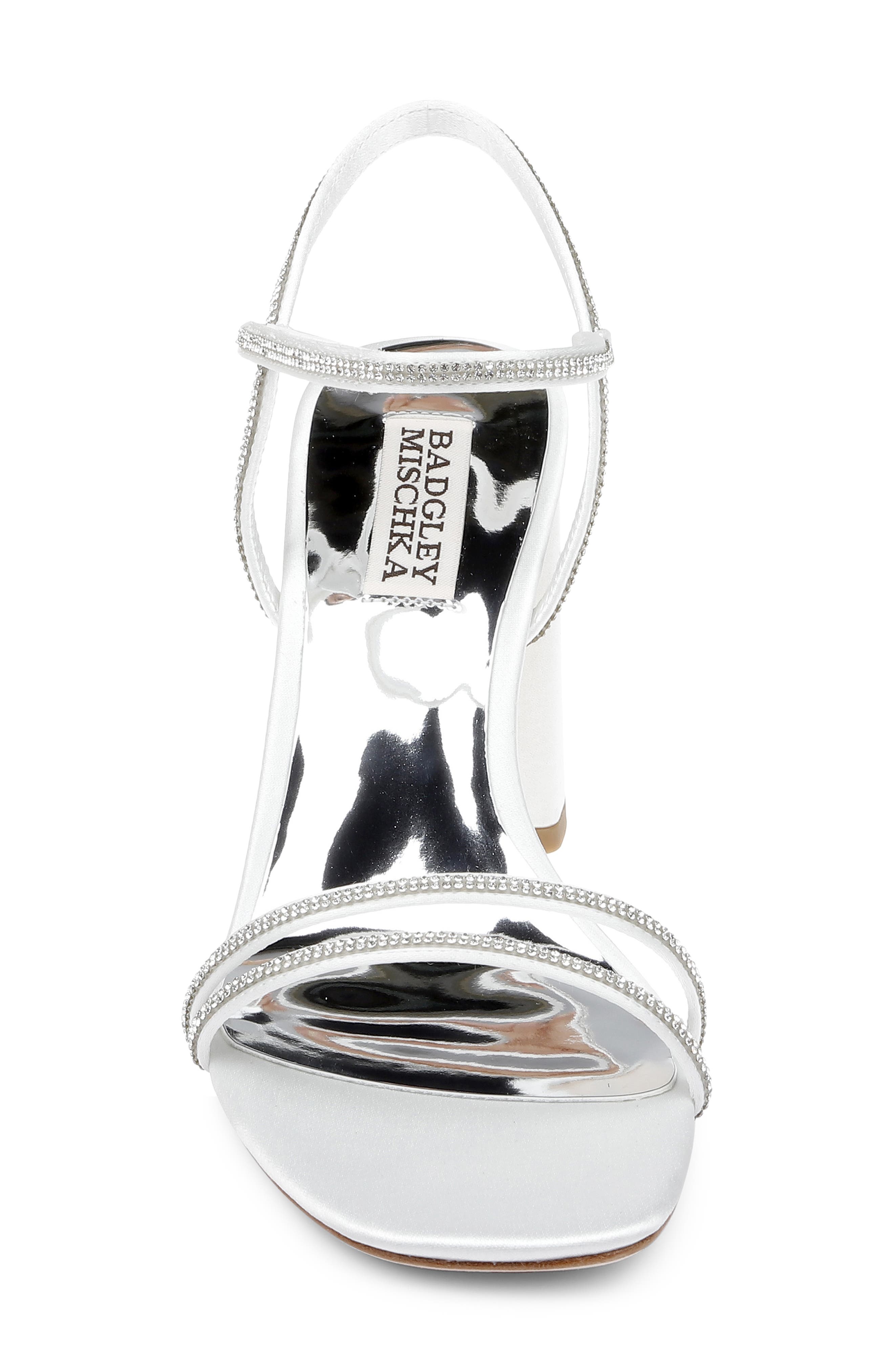 Badgley Mischka Collection Firey Ankle Strap Sandal, Alternate, color, Soft White