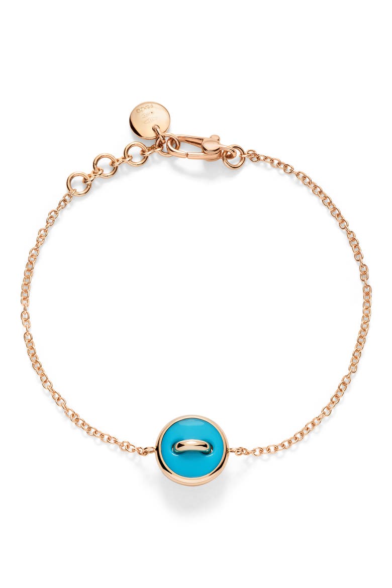 Pom Pom Dot Reversible Bracelet, Alternate, color, TURQUOISE