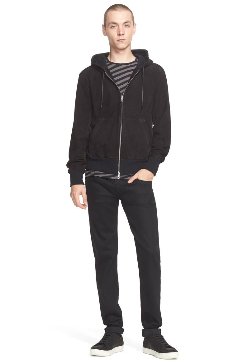 Fit 1 Skinny Fit Jeans, Main, color, BLACK