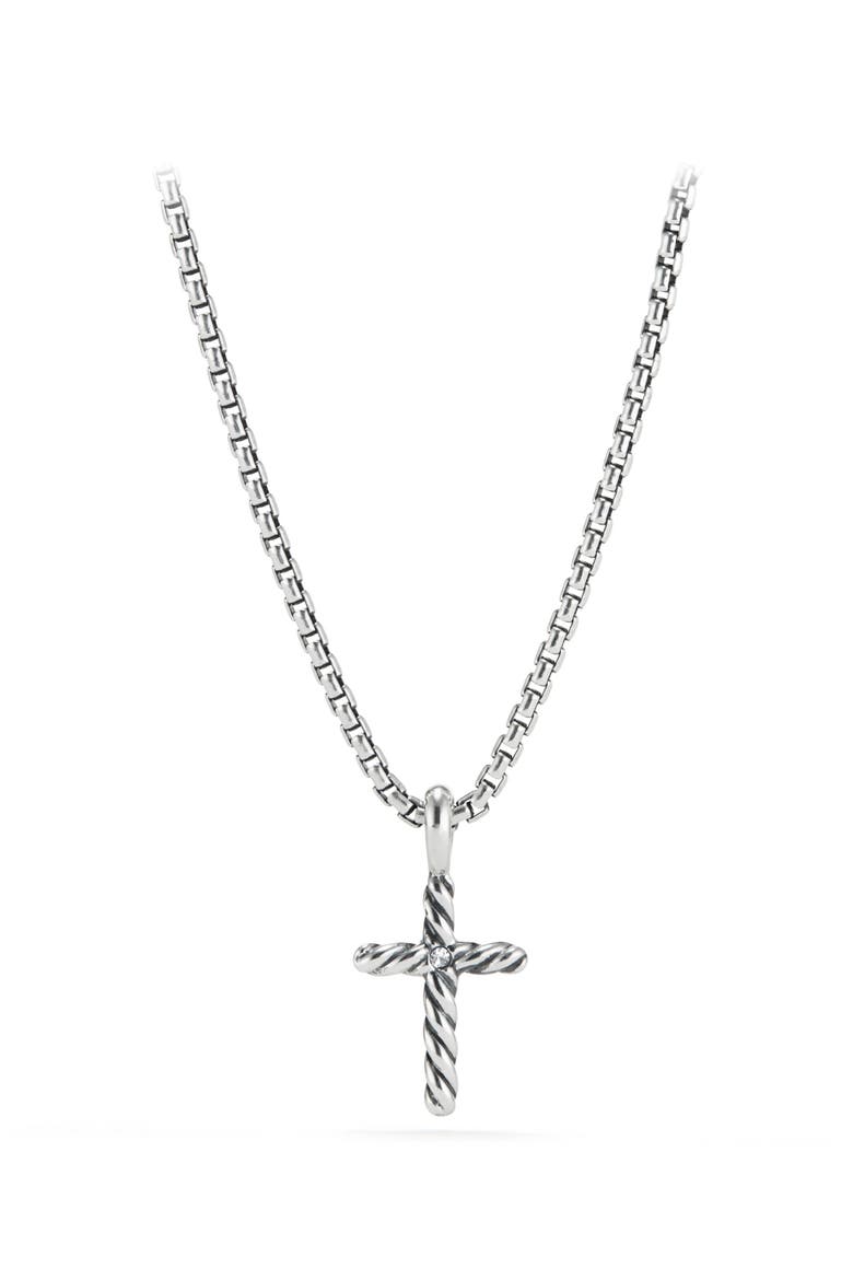Cable Collectibles® Kids' Cross Necklace with Diamonds, Alternate, color, DIAMOND