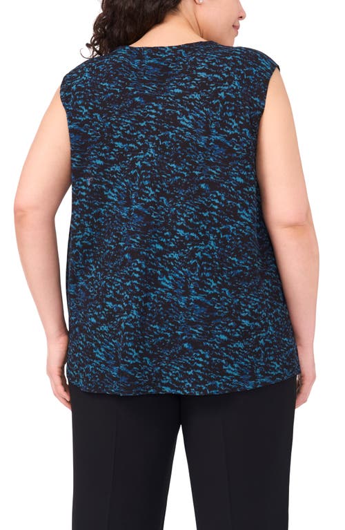 Halogenr Halogen(r) Cowl Neck Sleeveless Crepe Top In Blue