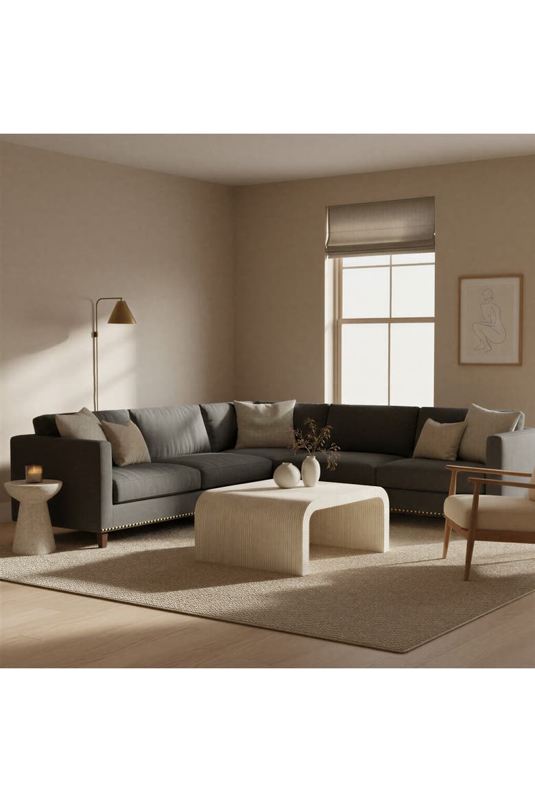 Waterfall Coffee Table, Alternate, color, White