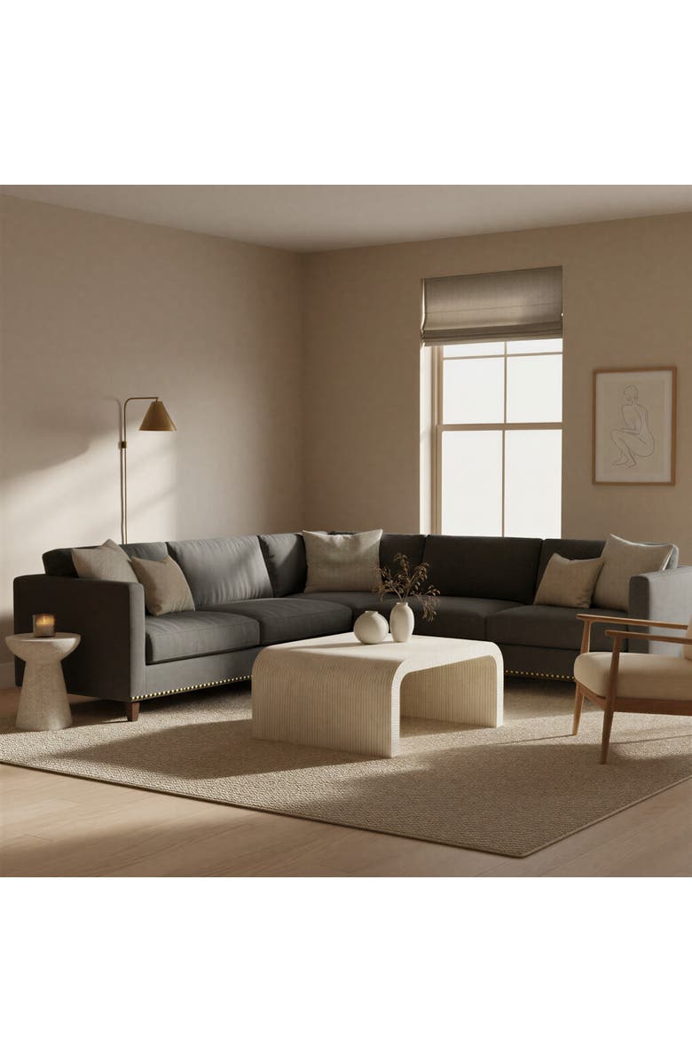 Olive Grove Waterfall Coffee Table, Alternate, color, White