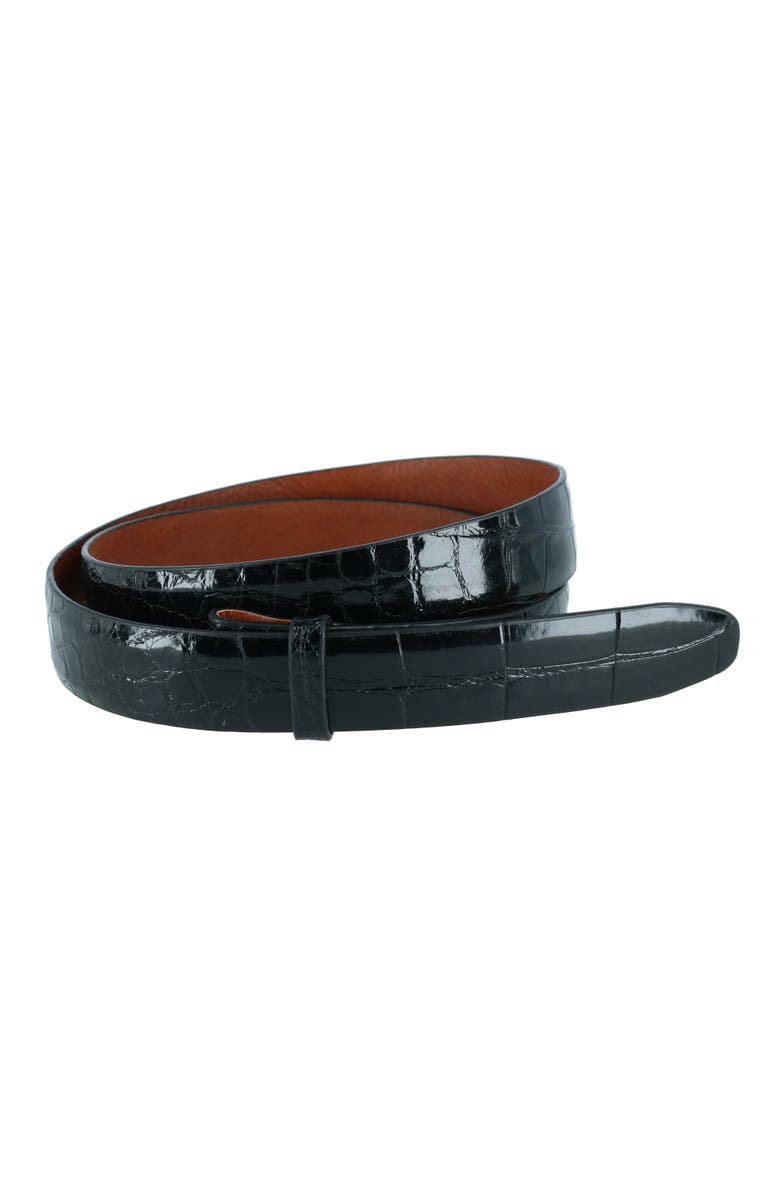 Trafalgar Genuine Alligator 30mm Compression Belt Strap, Main, color, 