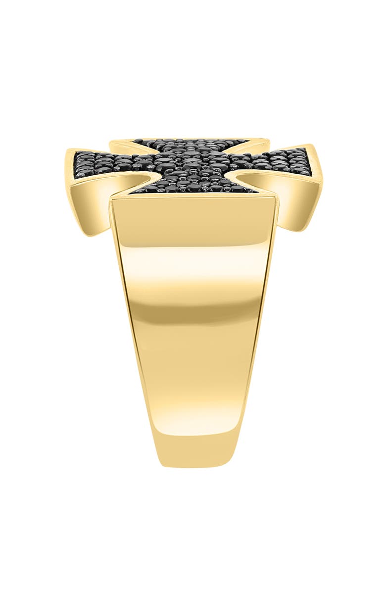 EFFY Black Spinel Cross Ring, Alternate, color, Black