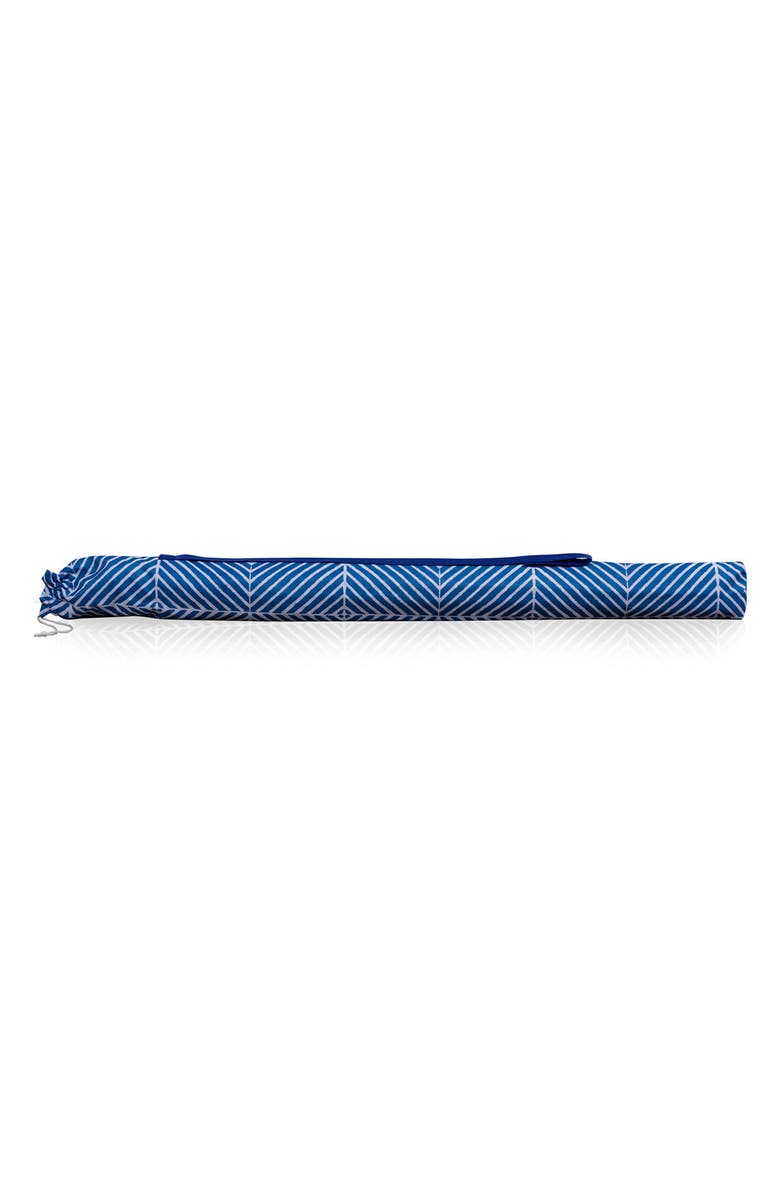 Picnic Time Blue Athens Pattern Portable Beach Umbrella, Alternate, color,