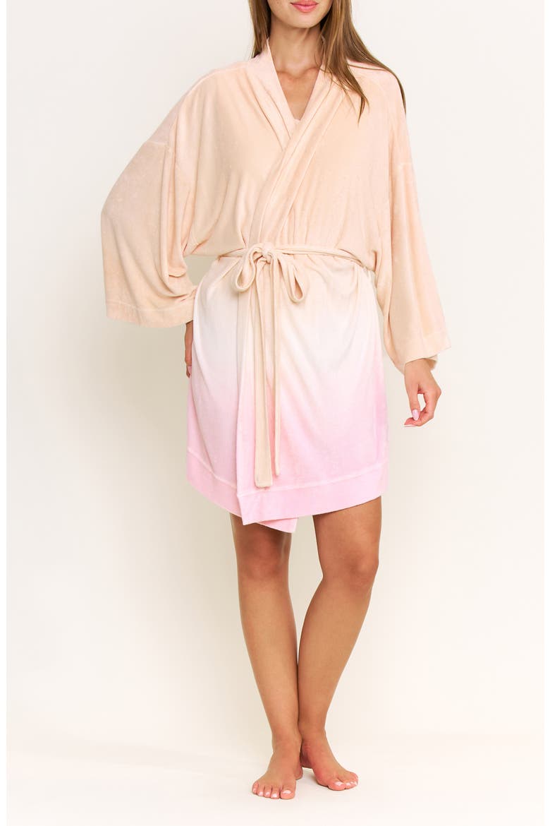 Take a Break Terry Cloth Robe, Main, color, SUNRISE DIP-DYE