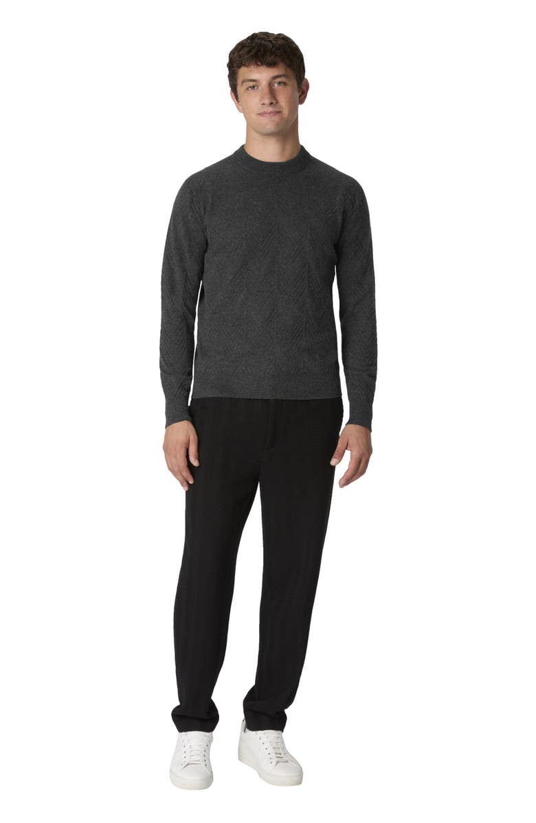 Missoni Crew Neck Sweater In Pure Cashmere With Chevron Pattern, Main, color, Grey