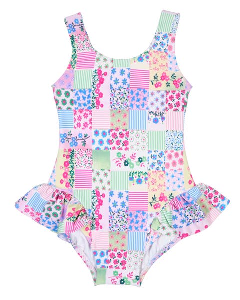 Patchwork Floral Hip Ruffle Swimsuit (Baby)