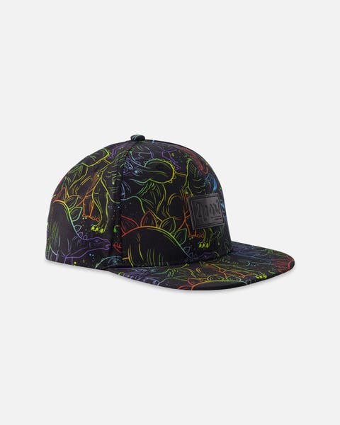 Flat Brim Dinosaur Print Cap (Baby)