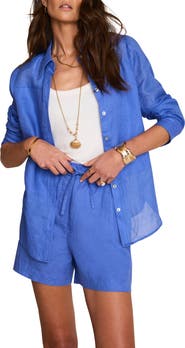 MINT VELVET Linen Sheer Panel Shirt