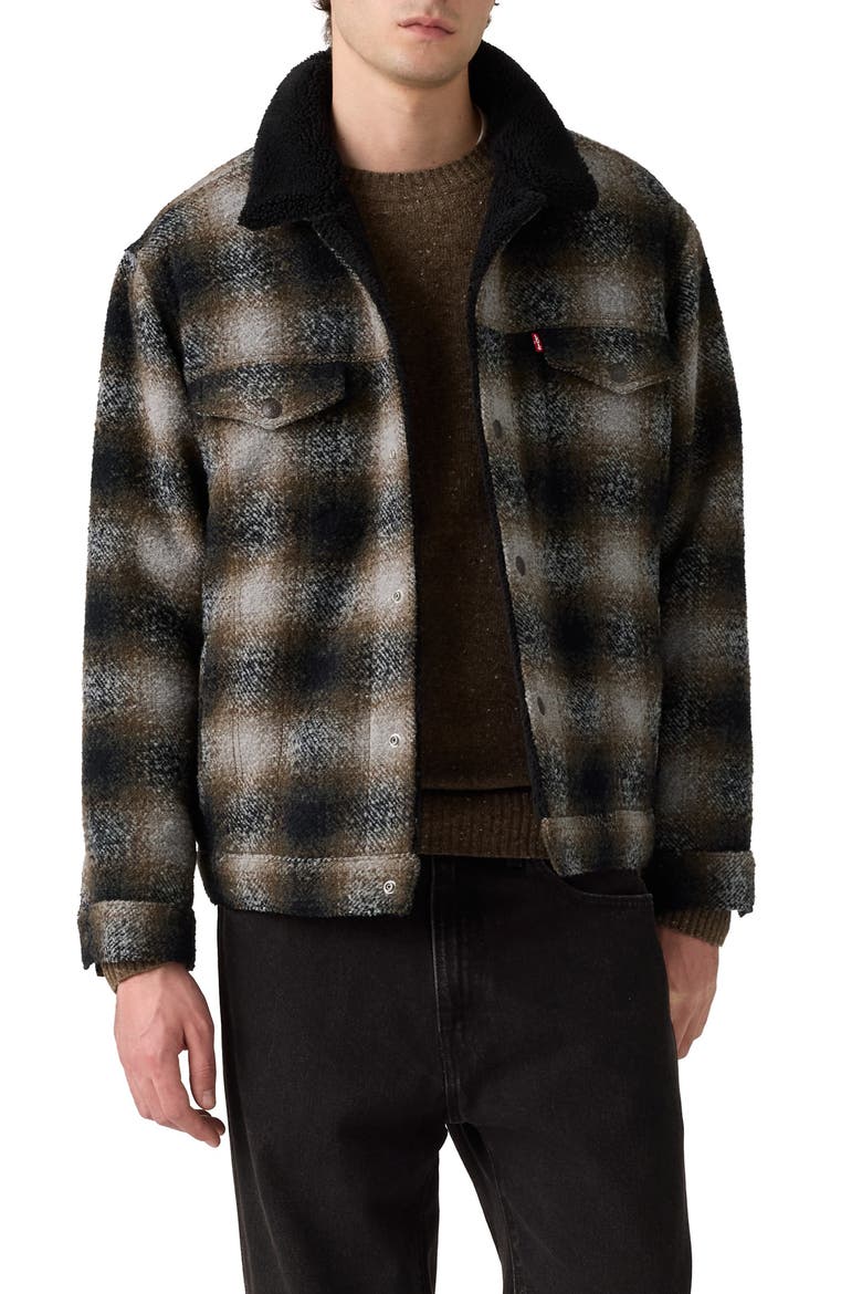 Plaid Cotton Twill Trucker Jacket, Main, color, JAMES PLAID PALOMA